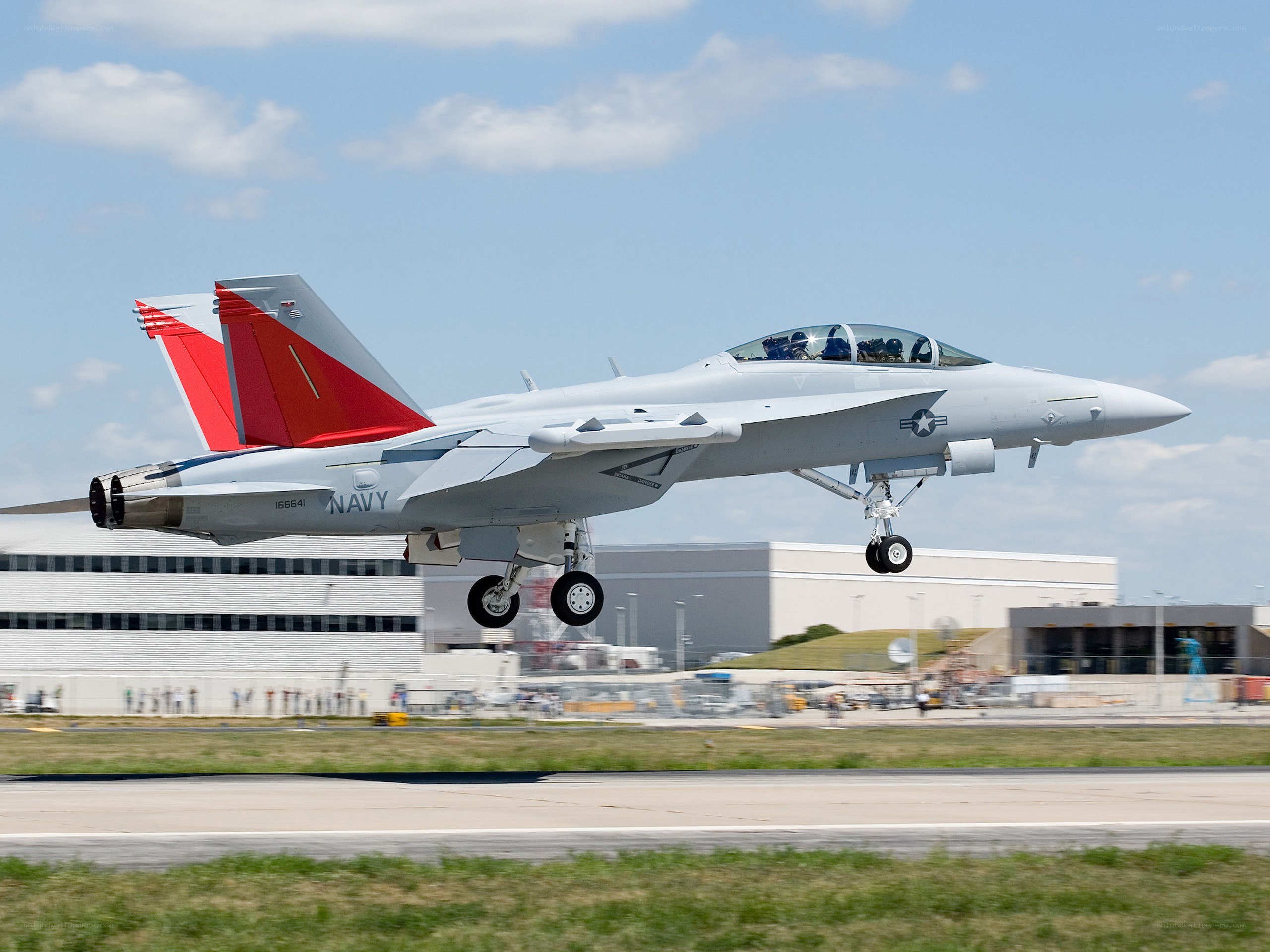 Navy fighter jet taking off