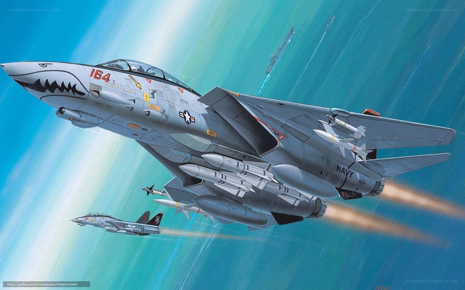 Navy fighter jets in flight