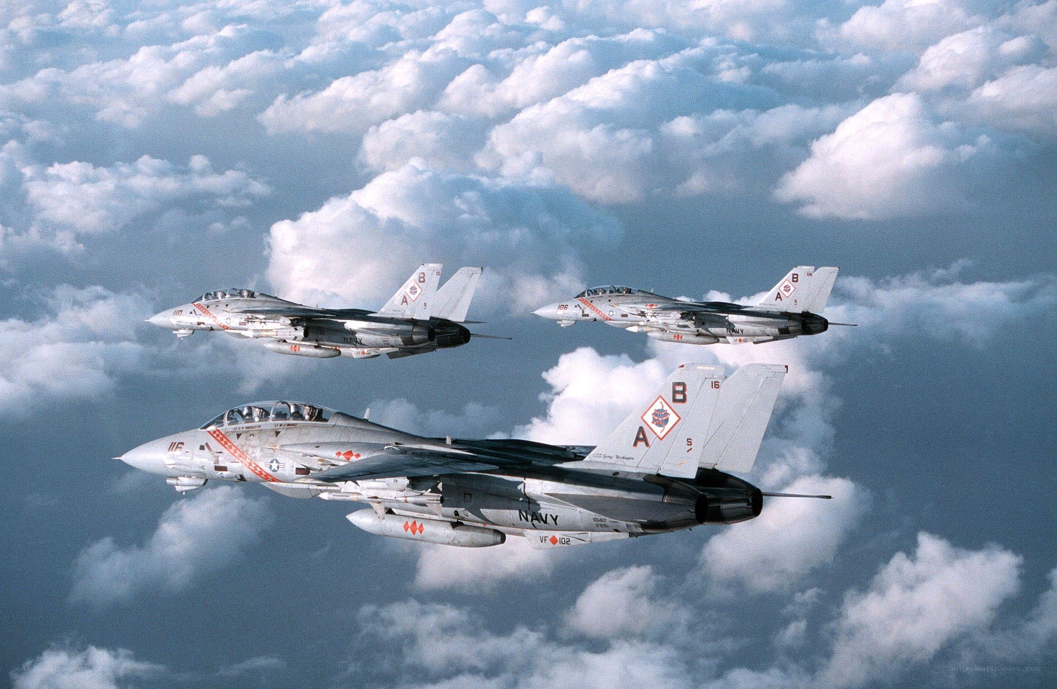 Navy fighter jets in formation