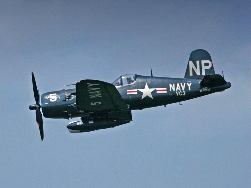 Navy fighter plane in flight