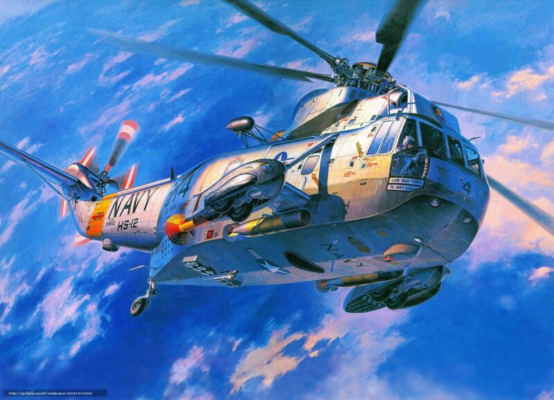 Navy helicopter in flight