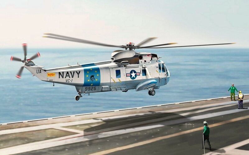 Navy Helicopter on Deck