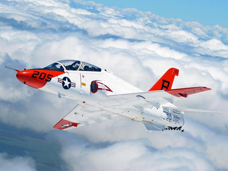 Navy Jet in Clouds