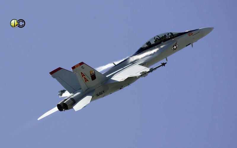 Navy jet in flight