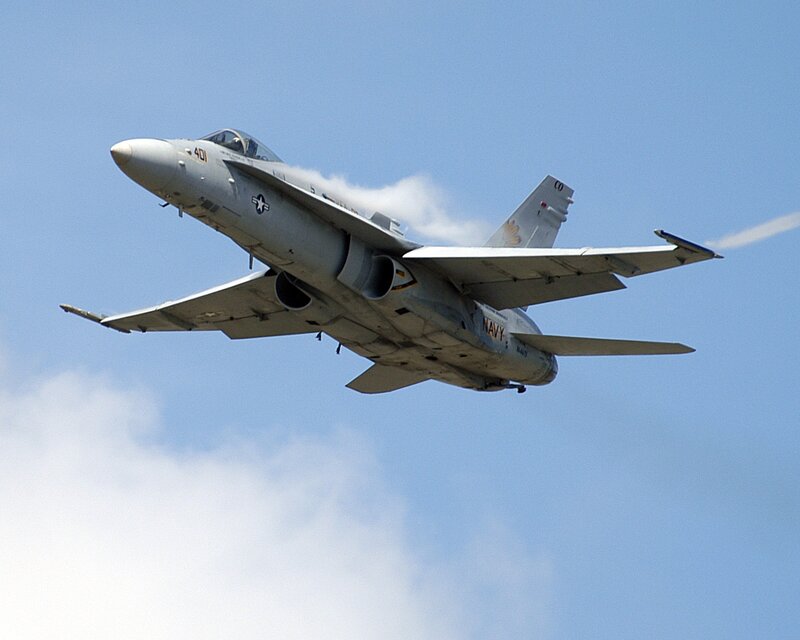 Navy jet in flight