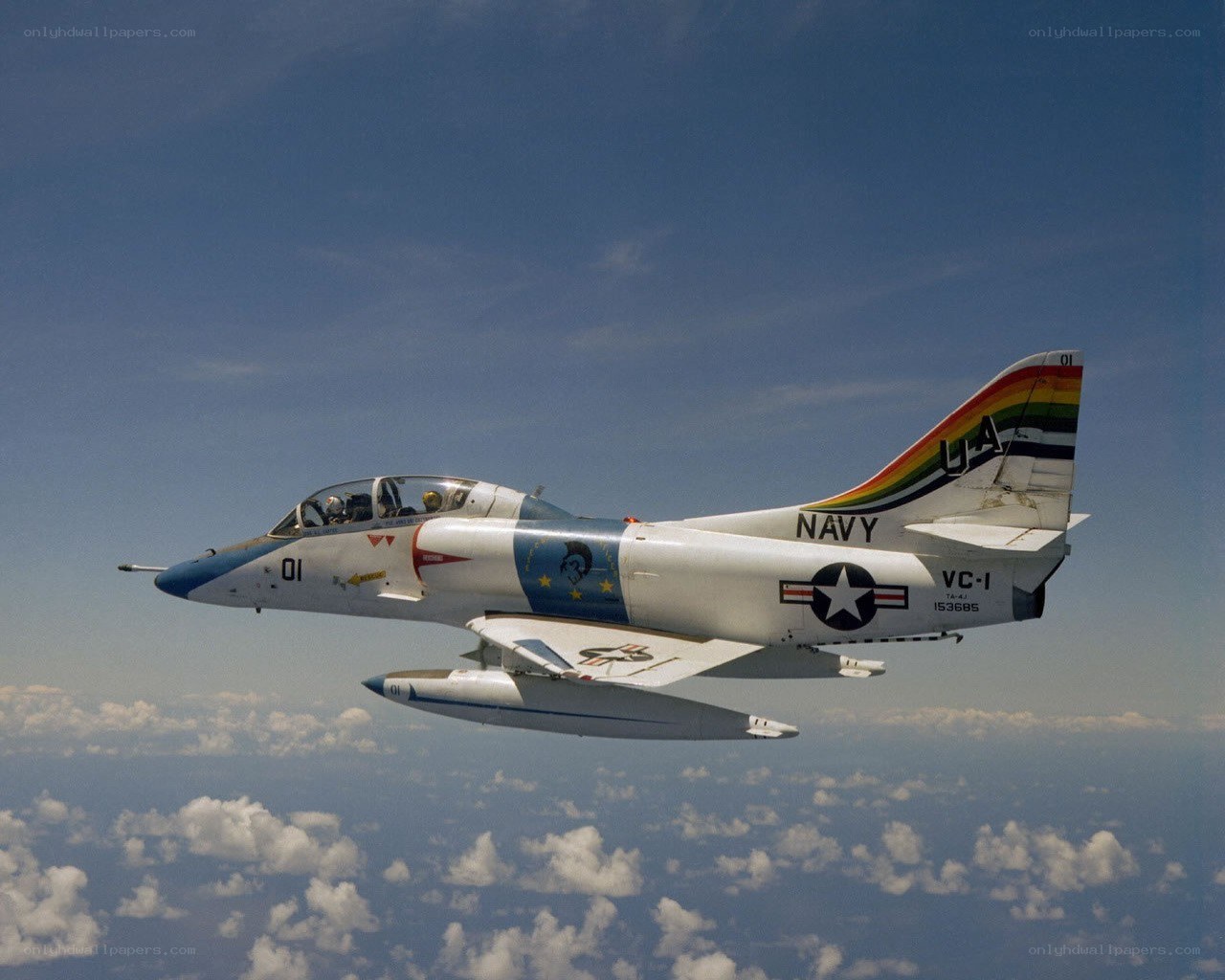 Navy jet in flight