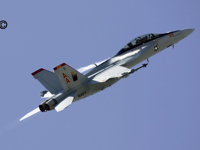 Navy jet in flight