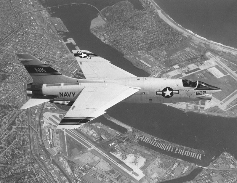 Navy Jet in Flight — Black