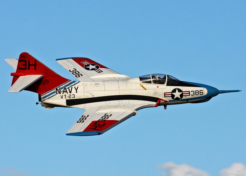Navy Jet in Flight — Blue, Clear