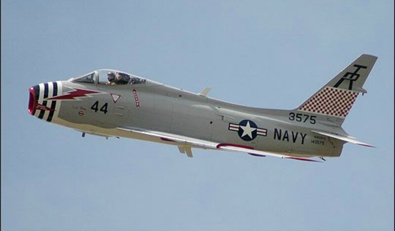Navy Jet in Flight — Gray, Calm