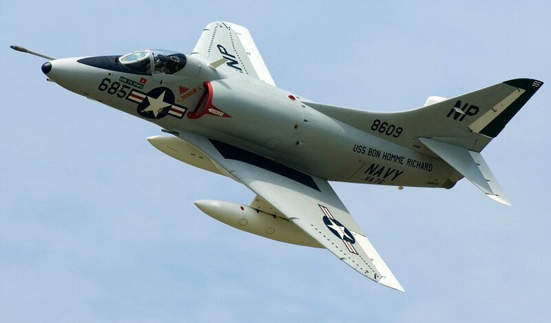 Navy Jet in Flight — Gray