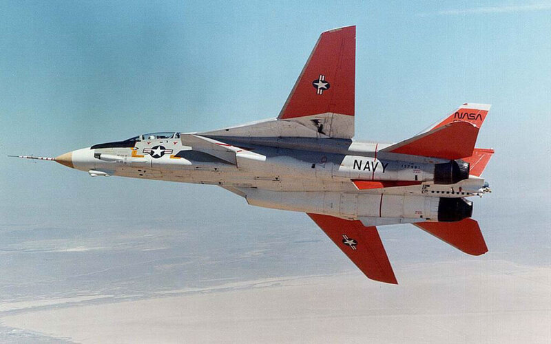 Navy Jet in Flight — Red