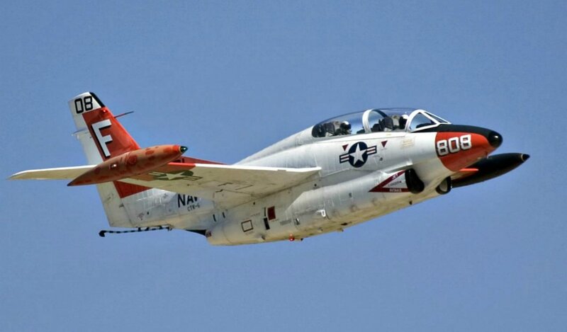Navy Jet in Flight — White, Dynamic