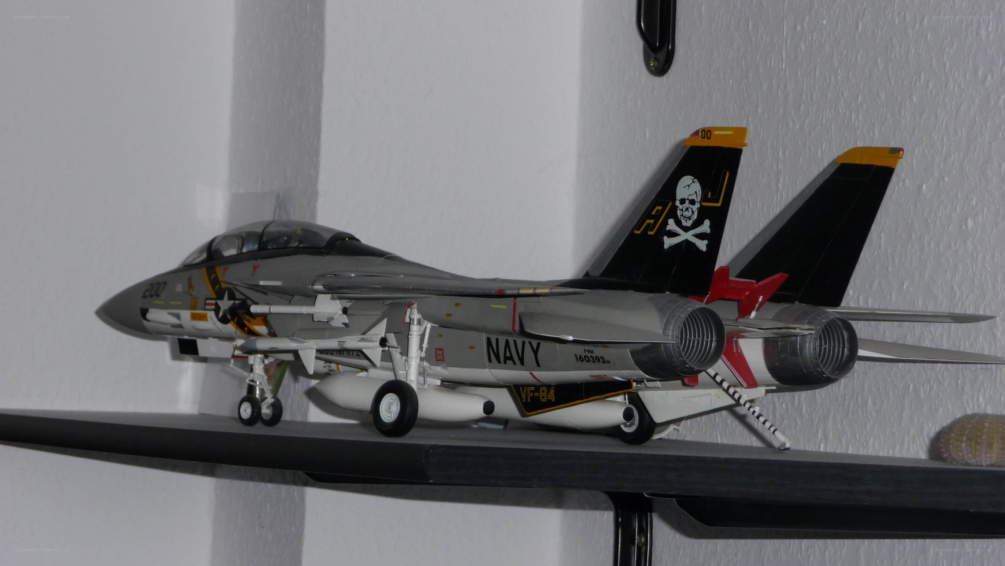 Navy jet model on display
