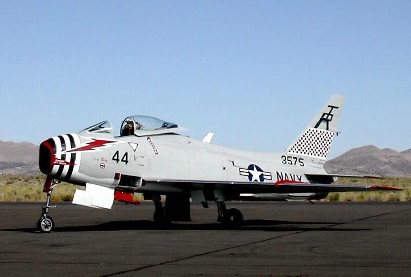 Navy Jet on Tarmac — Gray