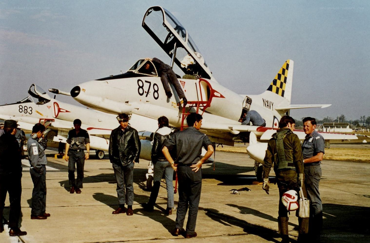 Navy jet on tarmac