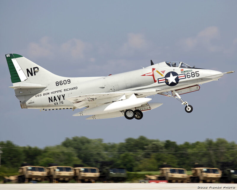 Navy Jet Taking Off — Gray
