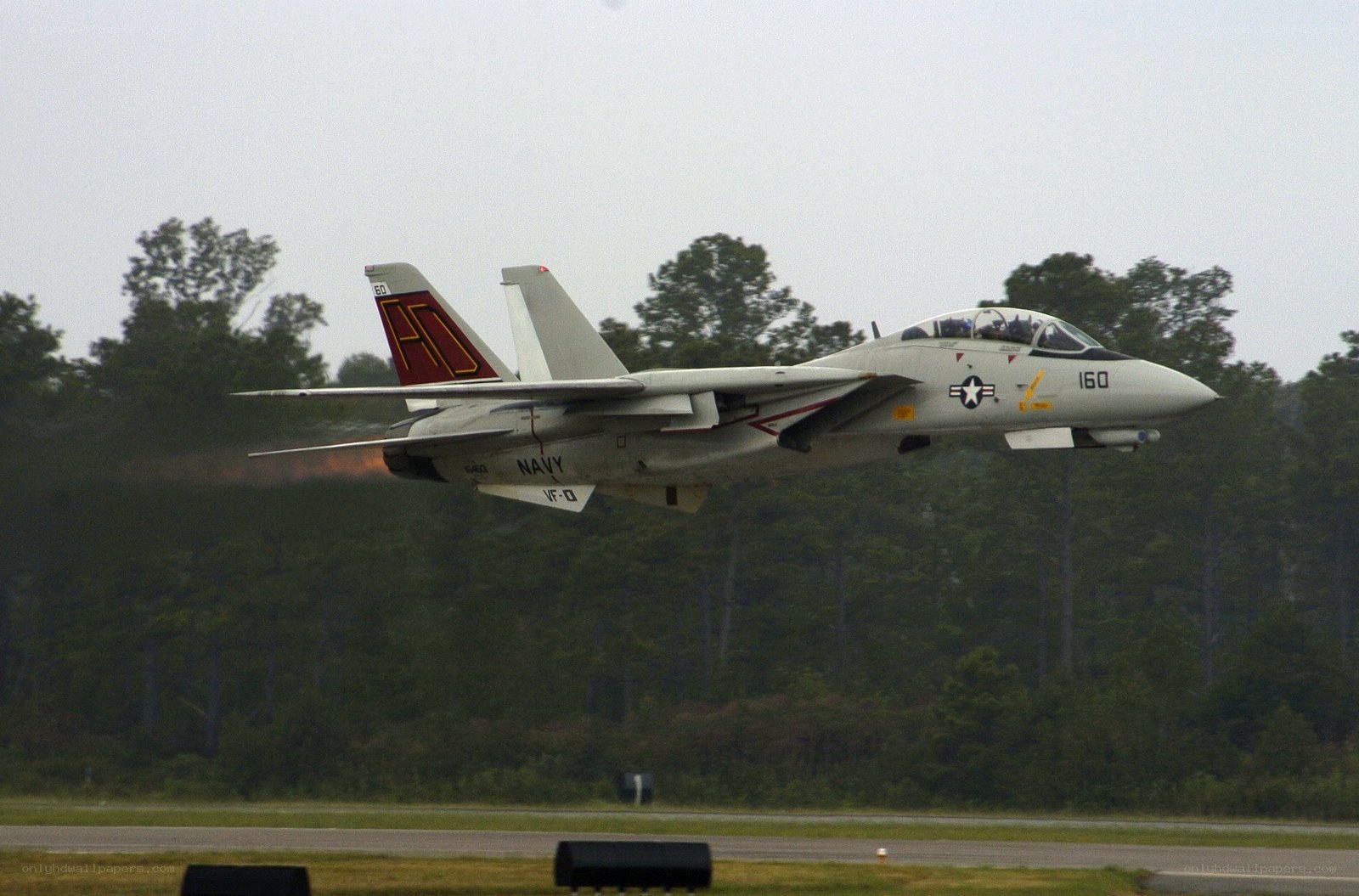 Navy jet taking off