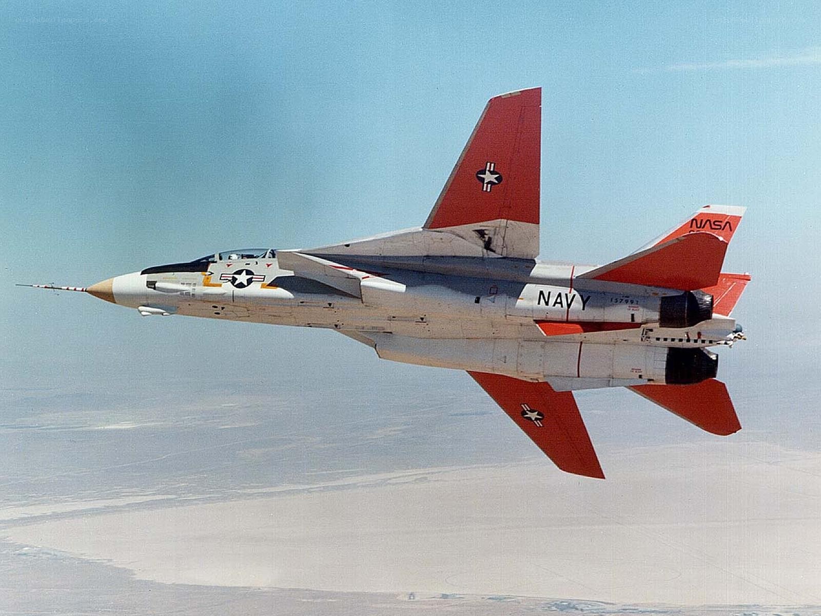 Navy jet with NASA markings