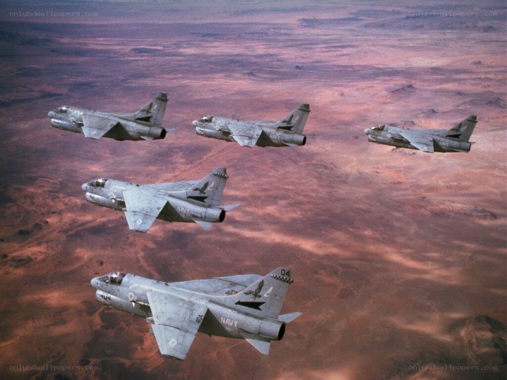 Navy jets flying in formation