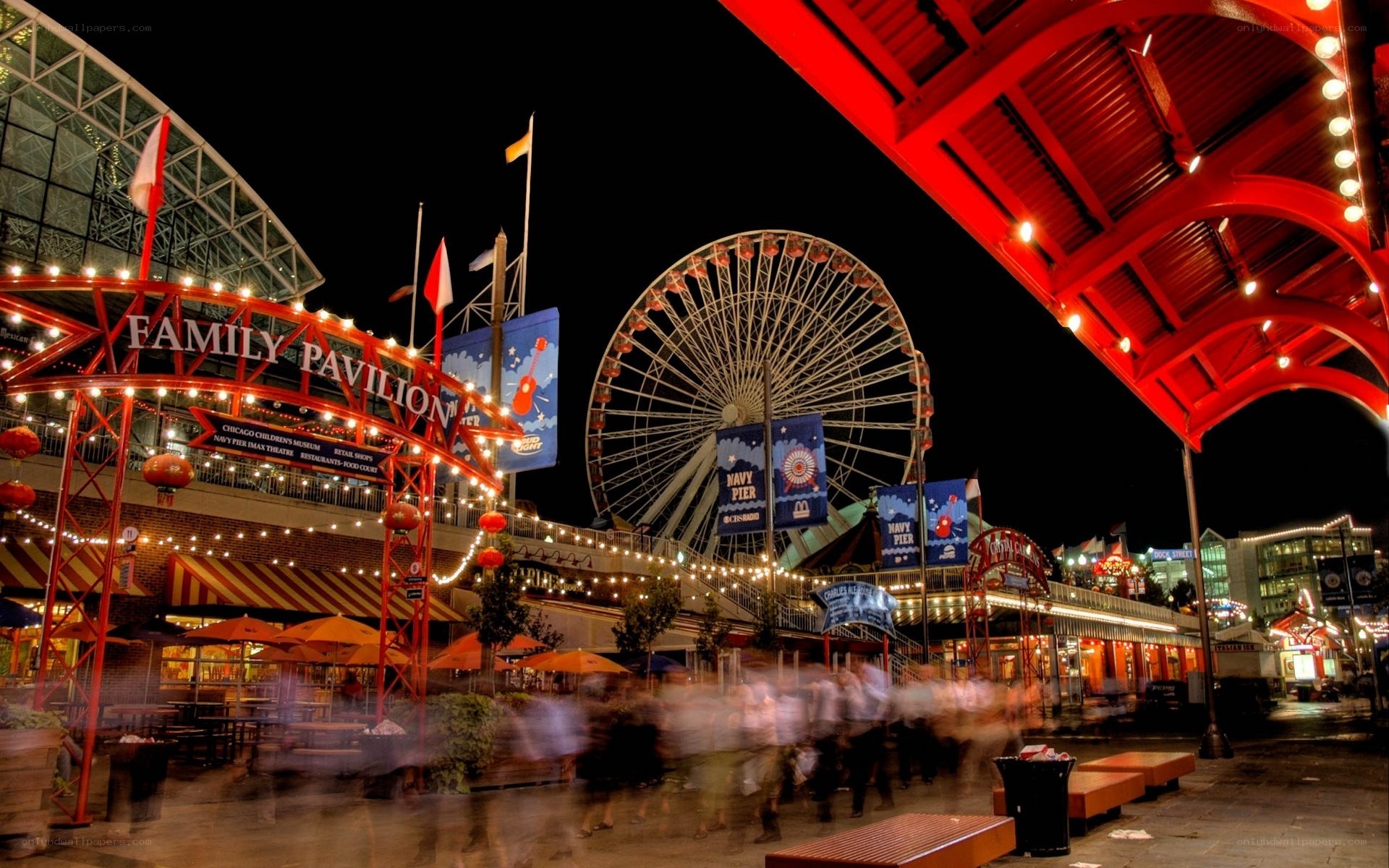 Navy Pier at night