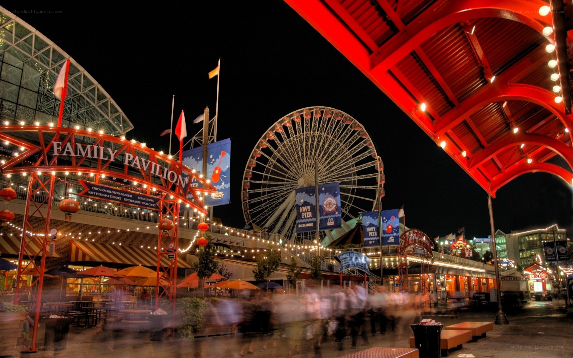 Navy Pier at night