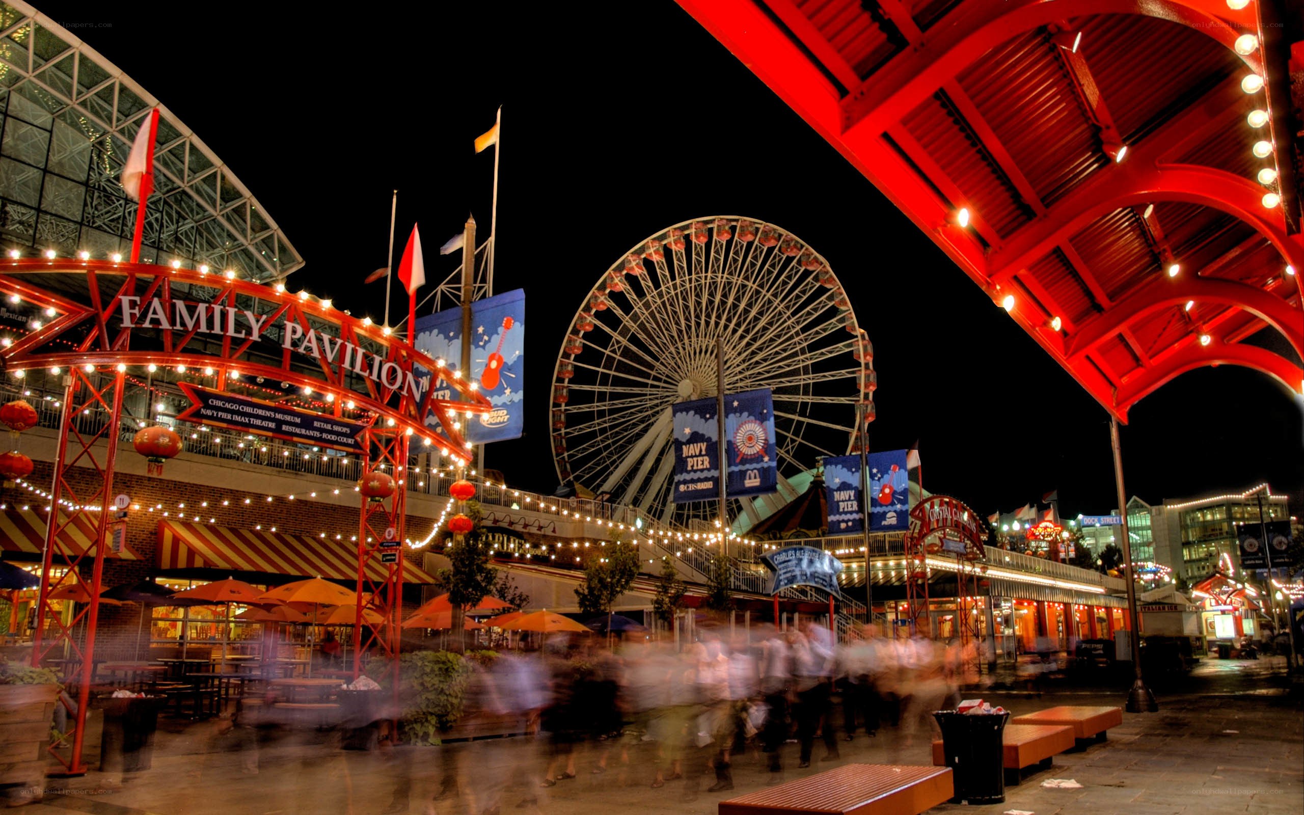 Navy Pier at night