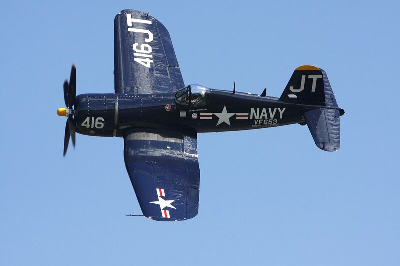 Navy Propeller Plane — Blue, Clear