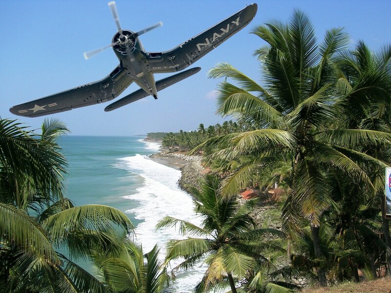 Navy Propeller Plane — Green