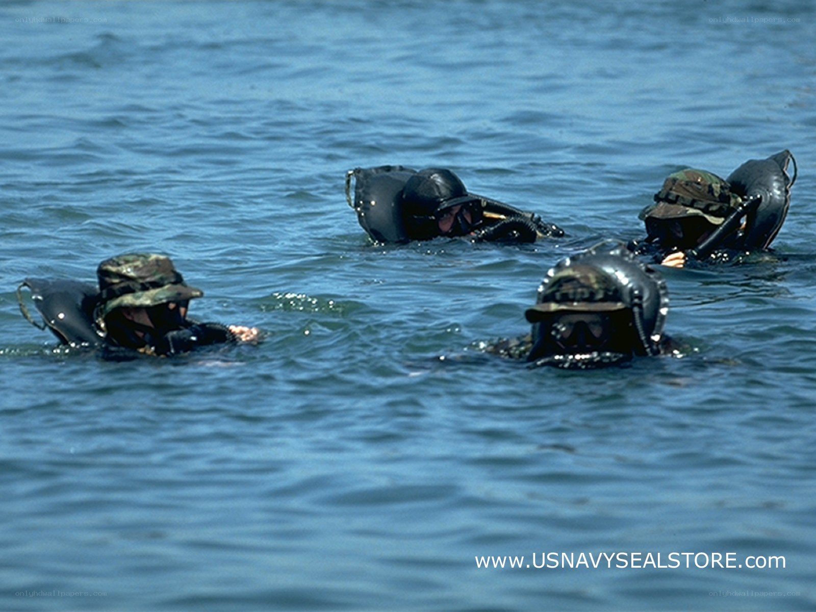 Navy SEALs in water