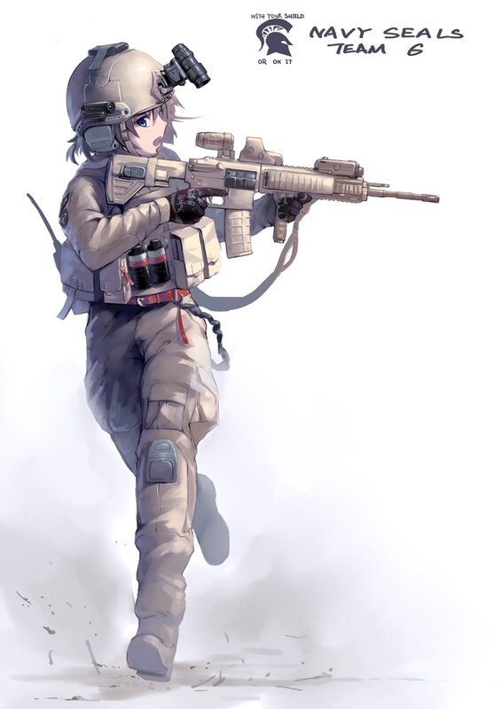Navy SEALs Team 6 anime soldier
