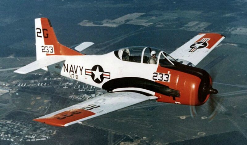 Navy Training Aircraft — White, Aerial