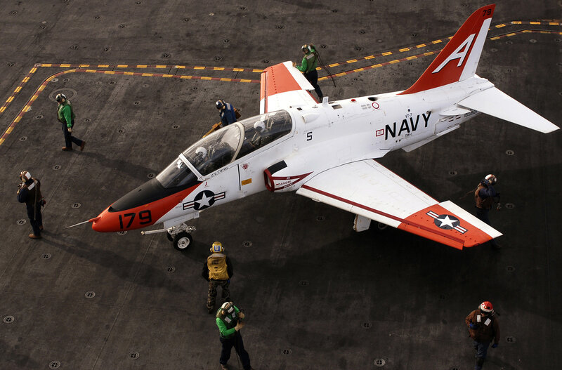 Navy Training Jet on Deck