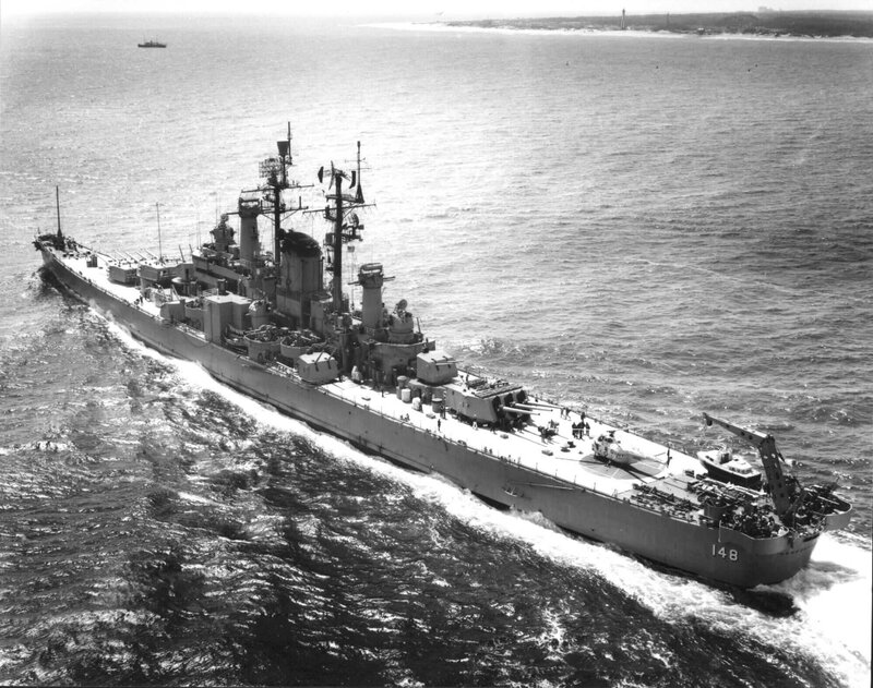 Navy Warship at Sea — Black, Neutral