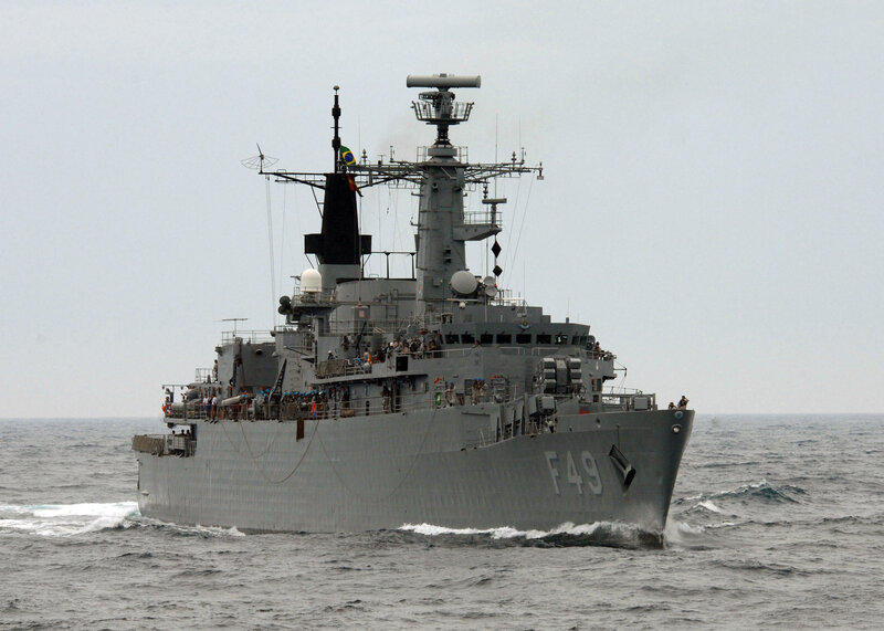 Navy Warship at Sea — Gray, Calm, Photograph