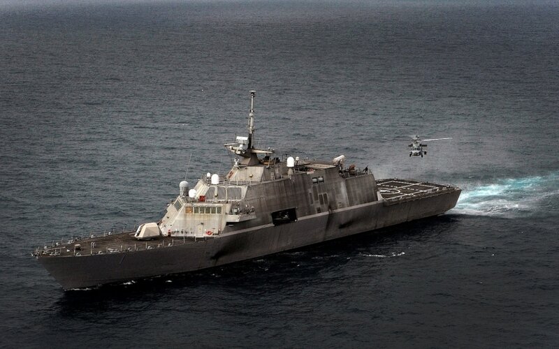 Navy Warship at Sea — Gray, Neutral