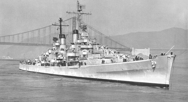 Navy Warship in Harbor