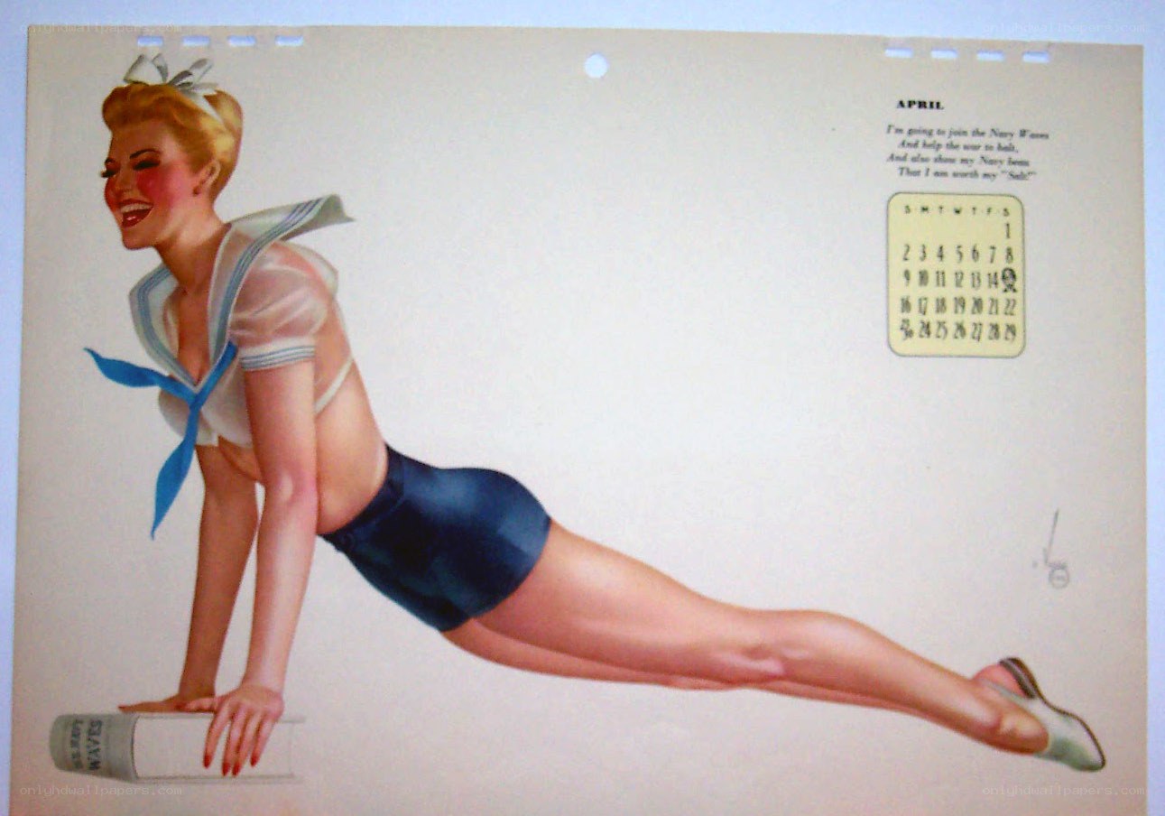 Navy Wives calendar illustration