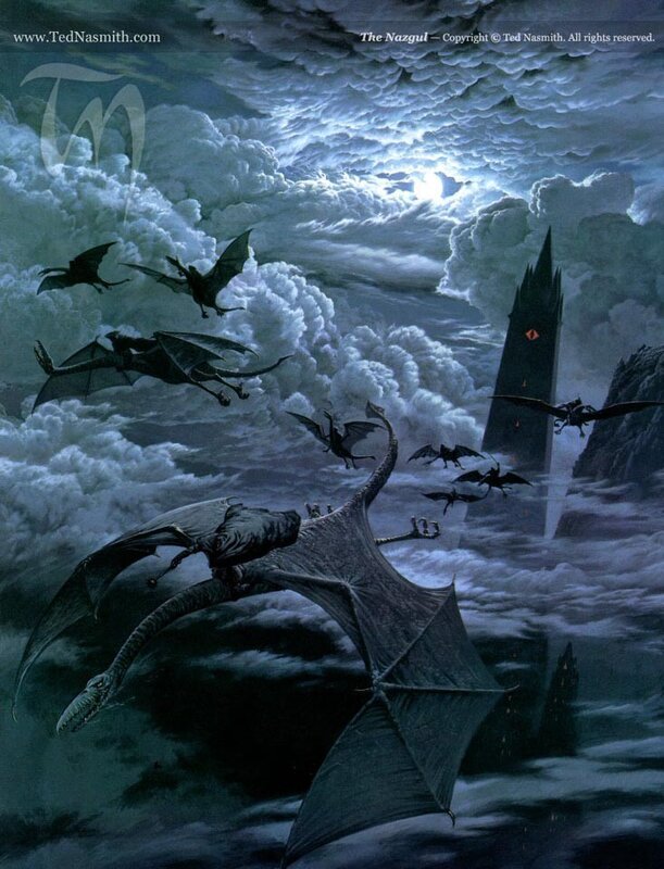 Nazgûl flying over Mordor