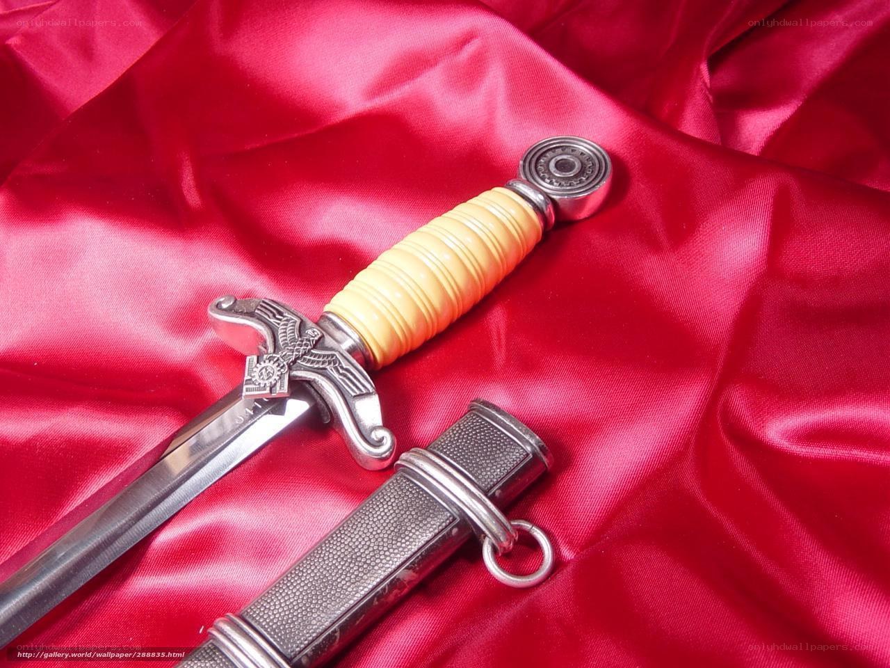 Nazi dagger on red cloth