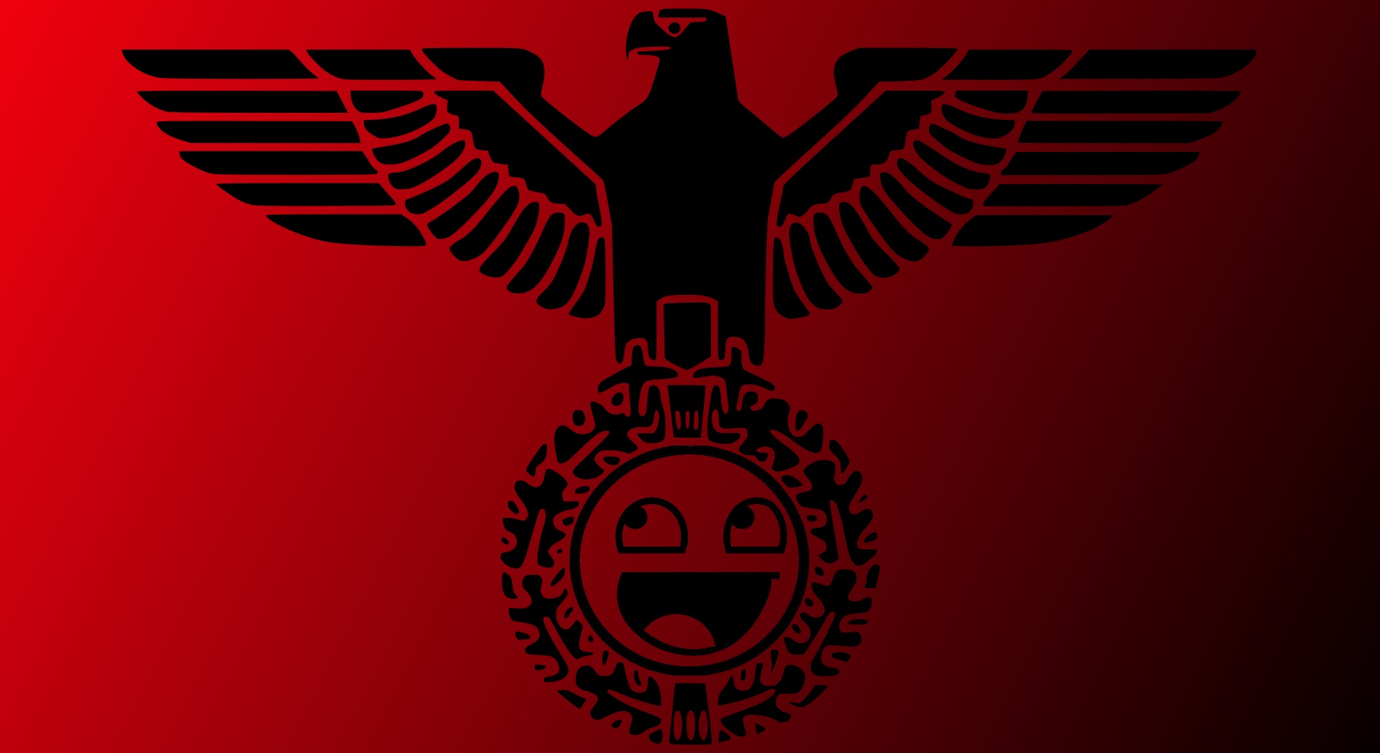 Nazi eagle with meme face