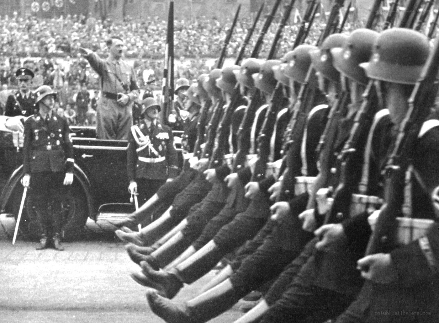 Nazi parade with Hitler