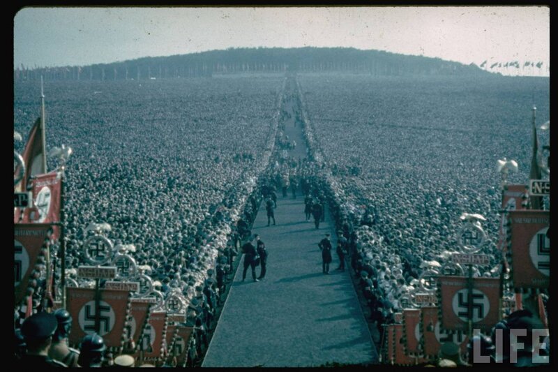 Nazi Rally Crowd