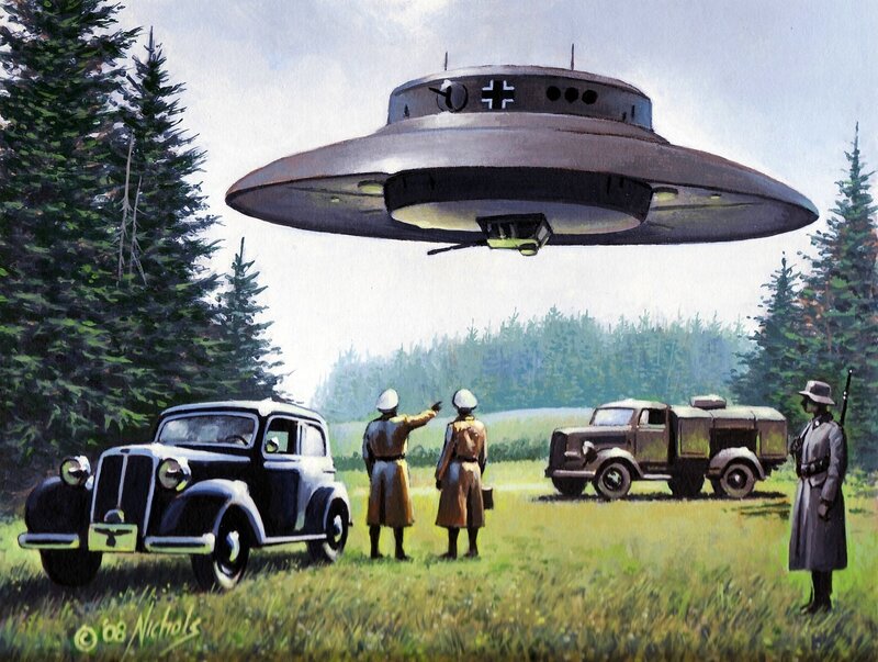 Nazi UFO landing scene