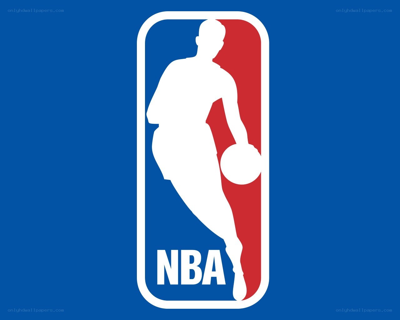 NBA logo on blue background