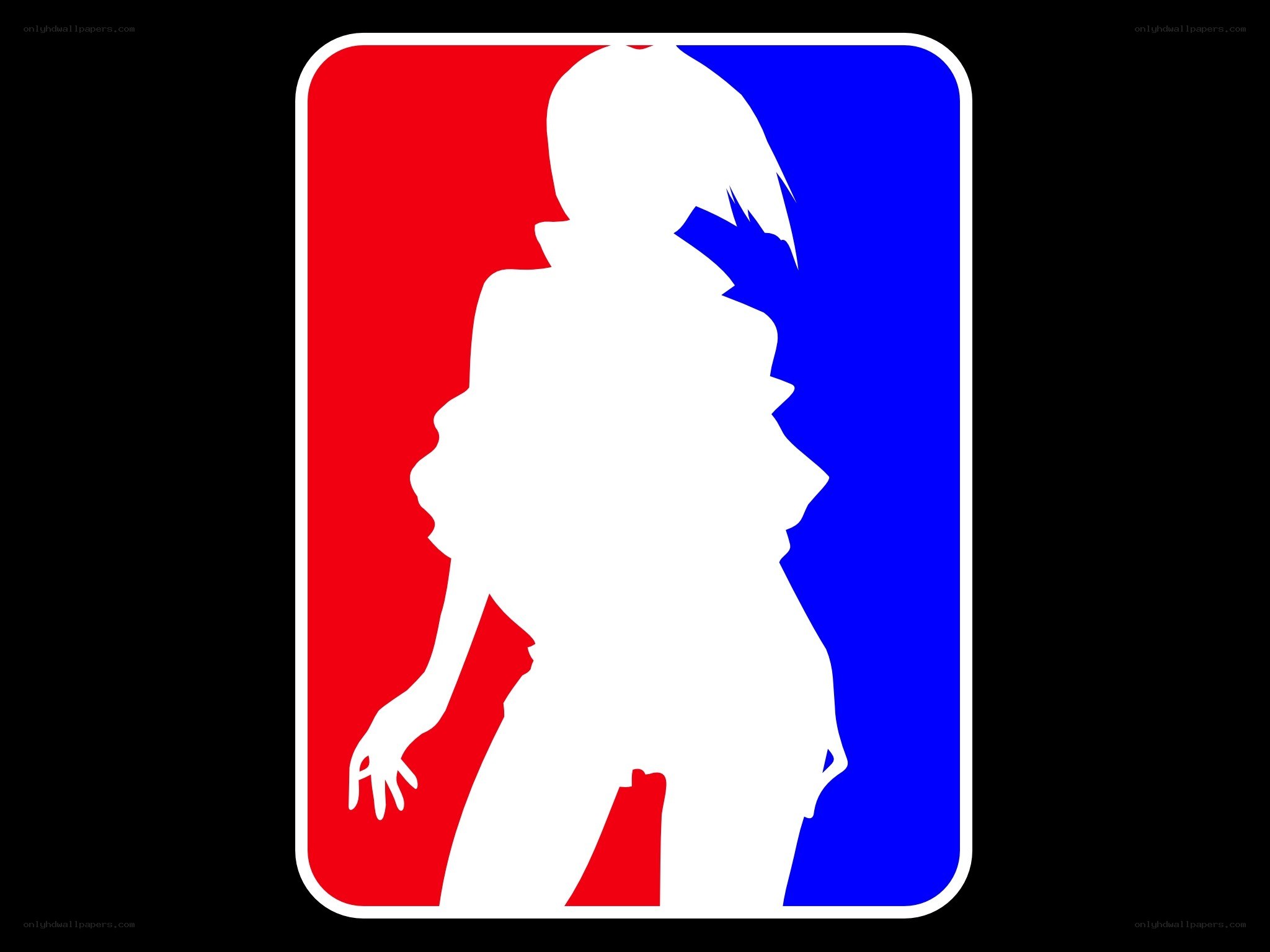 NBA logo with silhouette