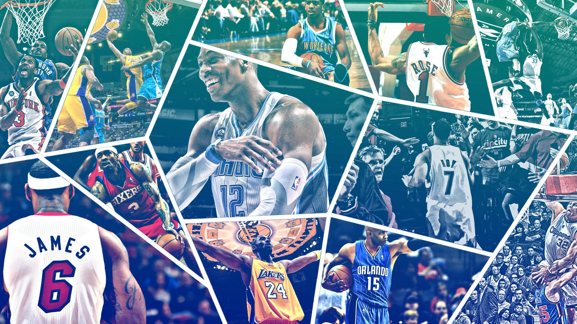 NBA players collage