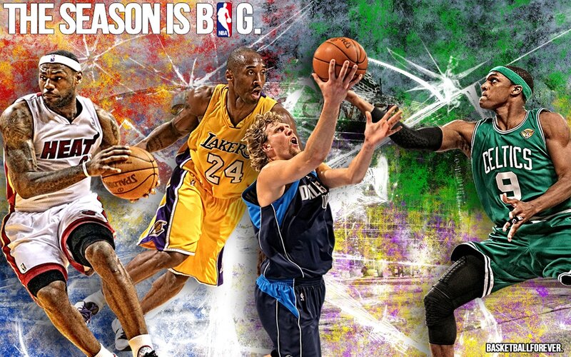 NBA players in action