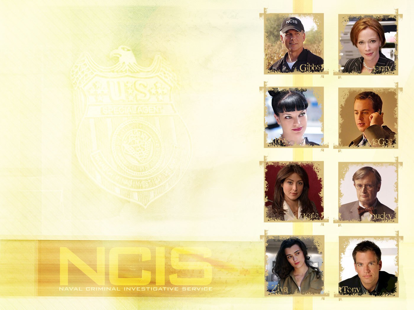 NCIS cast portrait collage