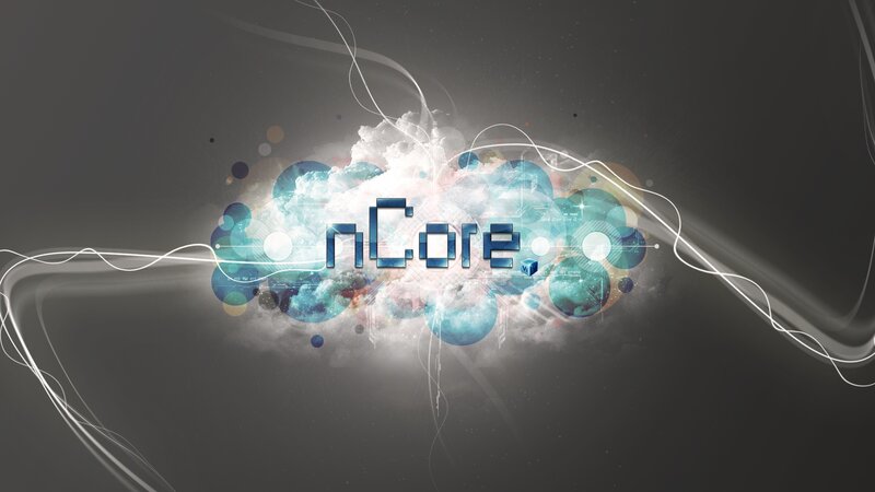 nCore logo with digital art